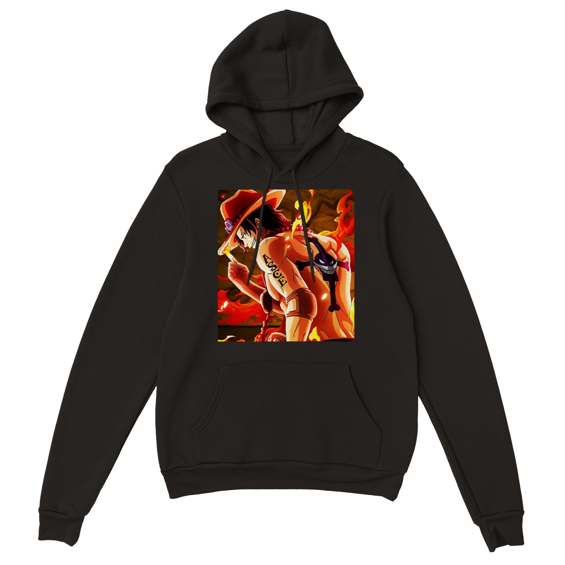 One Piece | Ace | Anime Hoodie (Unisex)-Hoodie-Monkey Ninja-Black-S-Monkey Ninja