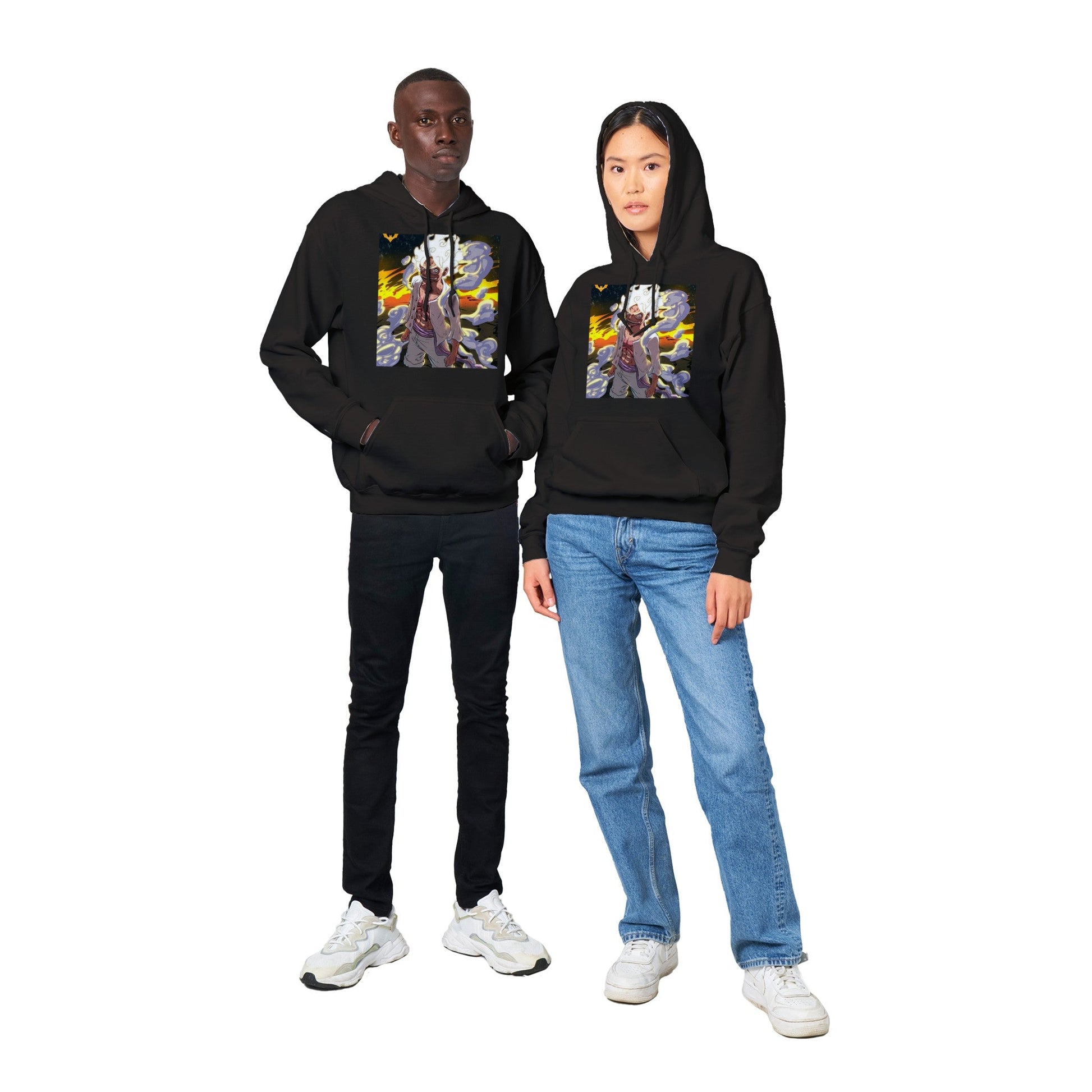 One Piece | Luffy Gear 5 | Anime Hoodie (Unisex)-Hoodie-Monkey Ninja-Black-S-Monkey Ninja