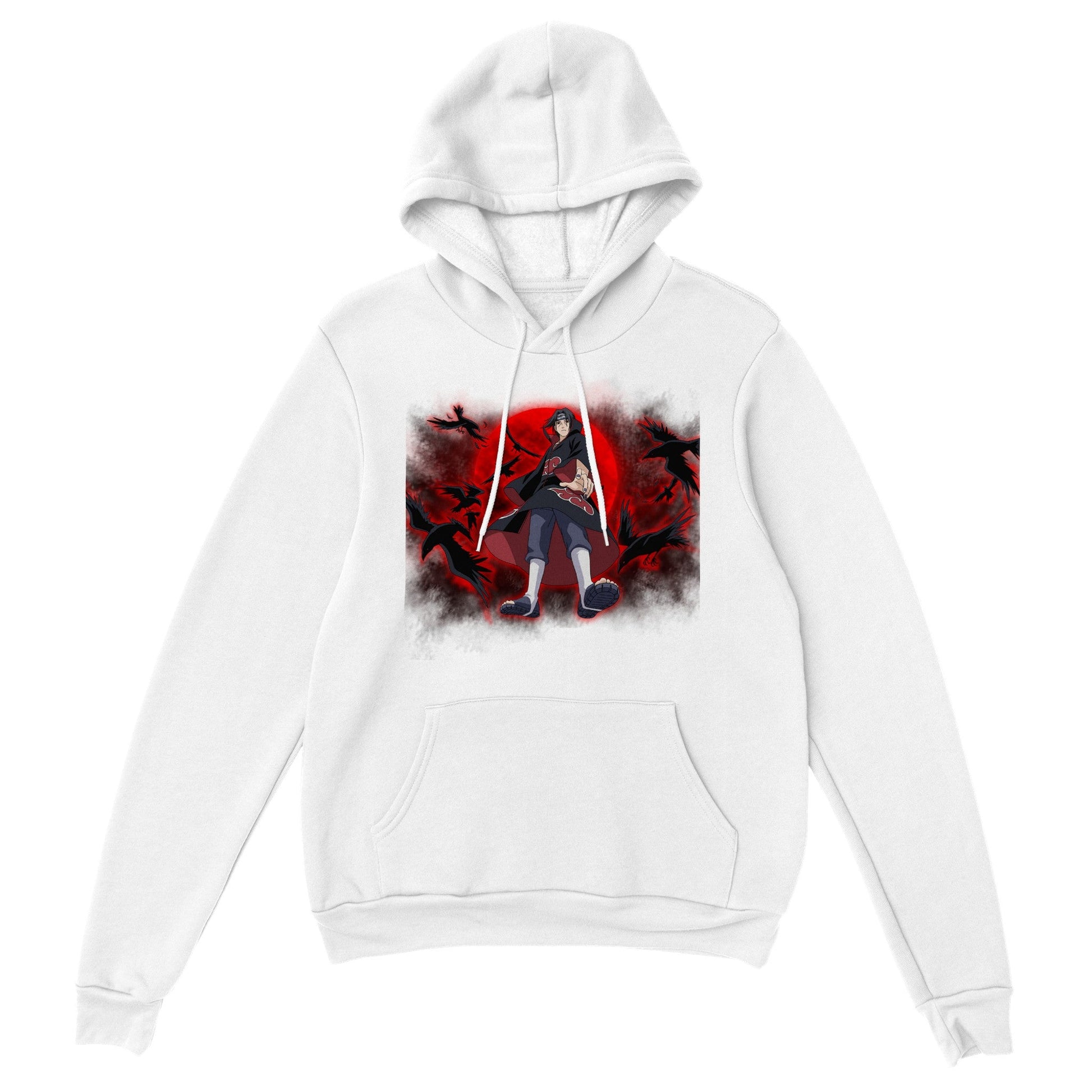 Naruto | Itachi Uchiha | Anime Hoodie (Unisex)-Hoodie-Monkey Ninja-White-S-Monkey Ninja