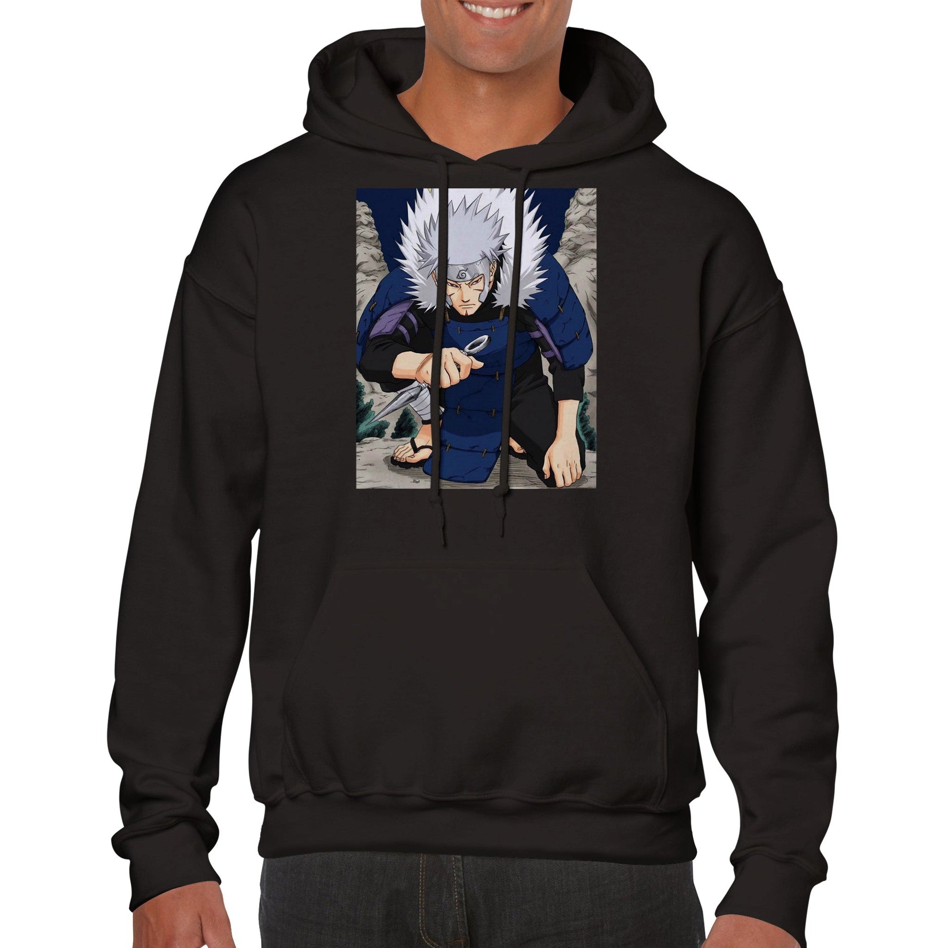 Naruto | Tobirama Senju | Anime Hoodie (Unisex)-Hoodie-Monkey Ninja-Black-S-Monkey Ninja