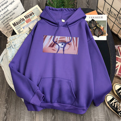 Jujutsu Kaisen Satoru Gojo Eyes Hoodie-Clothing-Monkey Ninja-Purple-S-Monkey Ninja