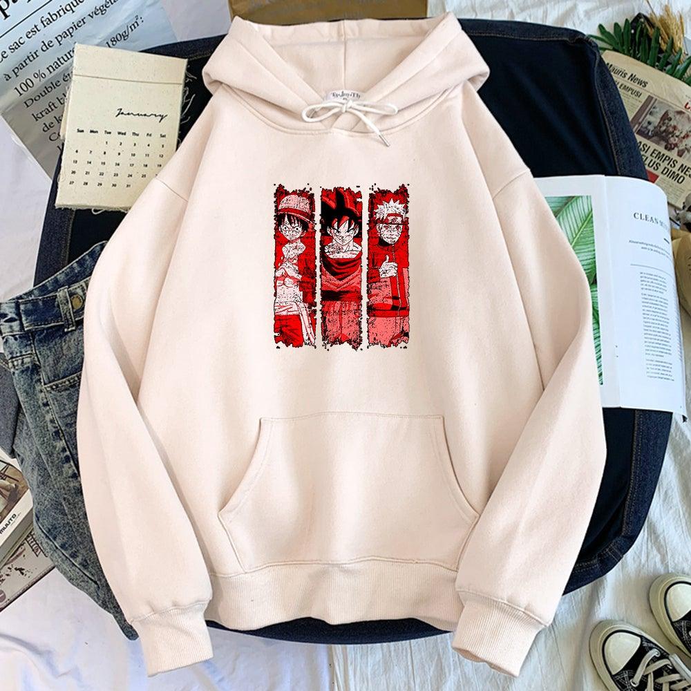 Three Legends Hoodie-Clothing-Monkey Ninja-Beige-S-Monkey Ninja